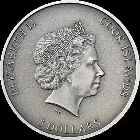 ❤️【币观天下】❤️ 第347期钱币拍卖场- 2026.4.3周五晚上6点半场 长期征集拍品  库克2021年天空来客陨石镶嵌1盎司加厚银币带证书包装