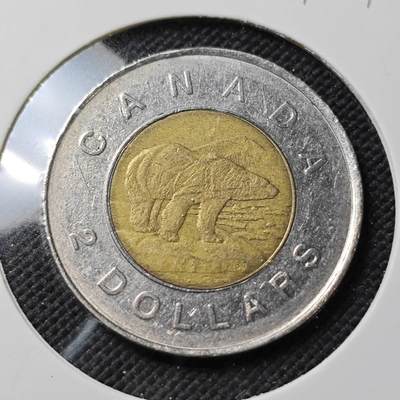 KK钱币收藏小铺  第415期 2月预留时间 周末发货 1996加拿大2元 