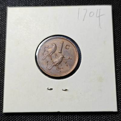 KK钱币收藏小铺  第417期 2月预留时间 周末发货 1967南非1分