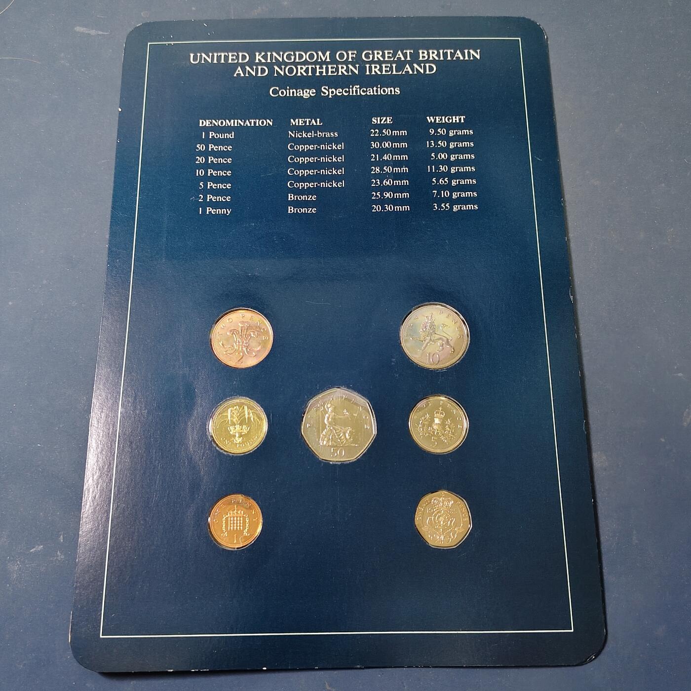 【全场包邮】纯粹捡漏拍517场 【富兰克林·世界各国硬币系列邮币卡】大不列颠和北爱尔兰联合王国（英国）-1镑为威尔士葱韭版