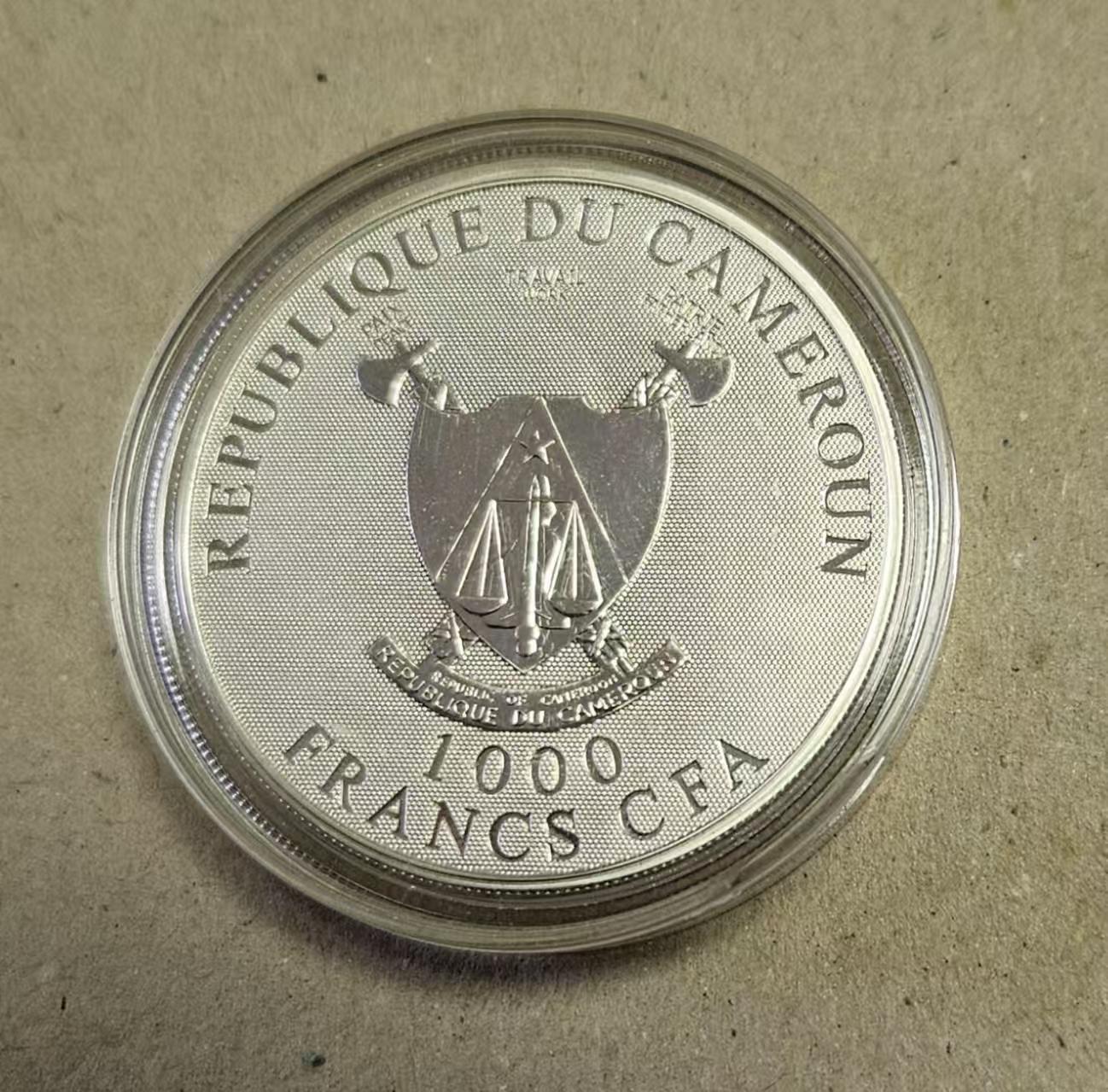 ❤️【币观天下】❤️ 第347期钱币拍卖场- 2026.4.3周五晚上6点半场 长期征集拍品  喀麦隆2010年爱心天使幻彩银币25克发行2500枚