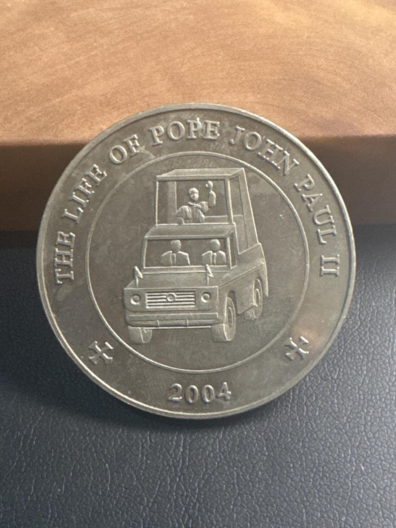 ❤️【币观天下】❤️ 第347期钱币拍卖场- 2026.4.3周五晚上6点半场 长期征集拍品  索马里教皇访问25先令铜镍纪念币