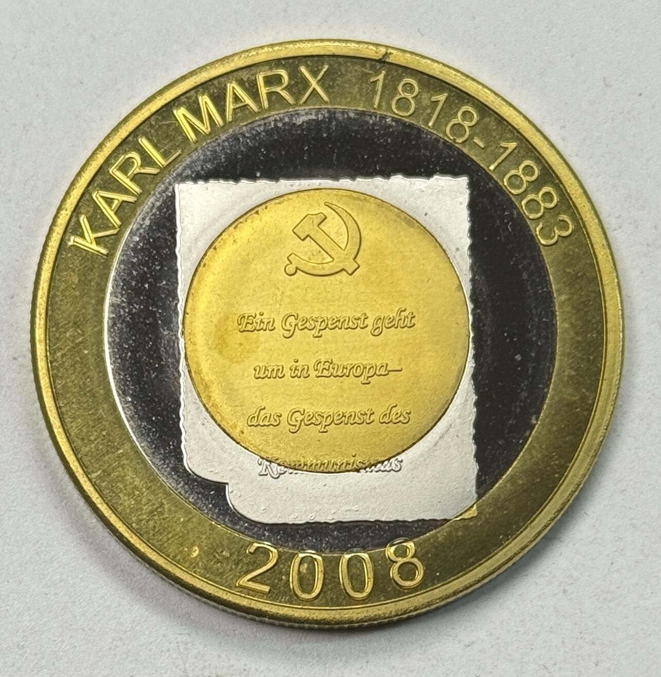 S&S Numismatic世界钱币-拍卖 第125期  索马里2008年 卡尔·马克思诞辰190周年 250先令双色纪念币 