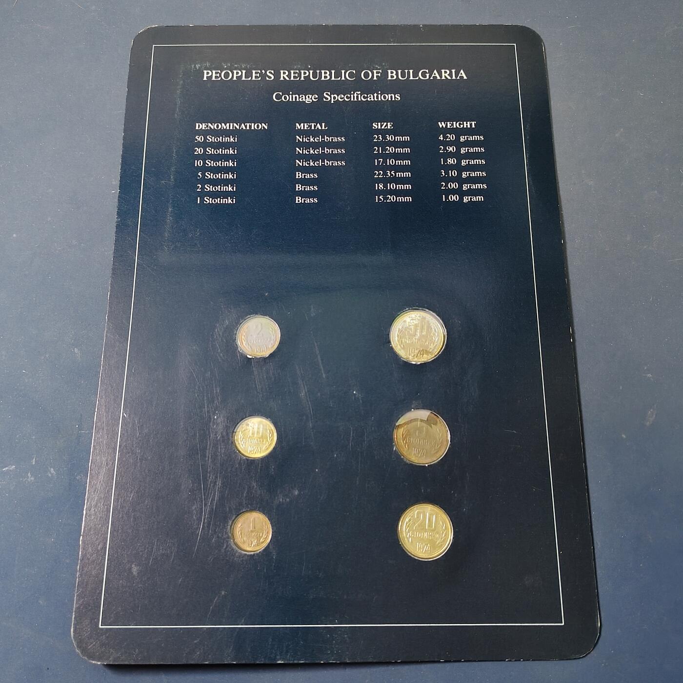 【全场包邮】纯粹捡漏拍517场 【富兰克林·世界各国硬币系列邮币卡】保加利亚共和国