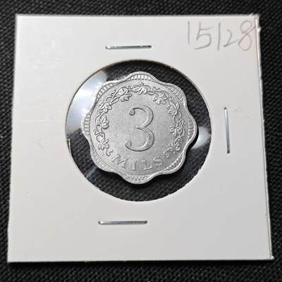 KK钱币收藏小铺  第415期 2月预留时间 周末发货 1972马耳他3米尔 