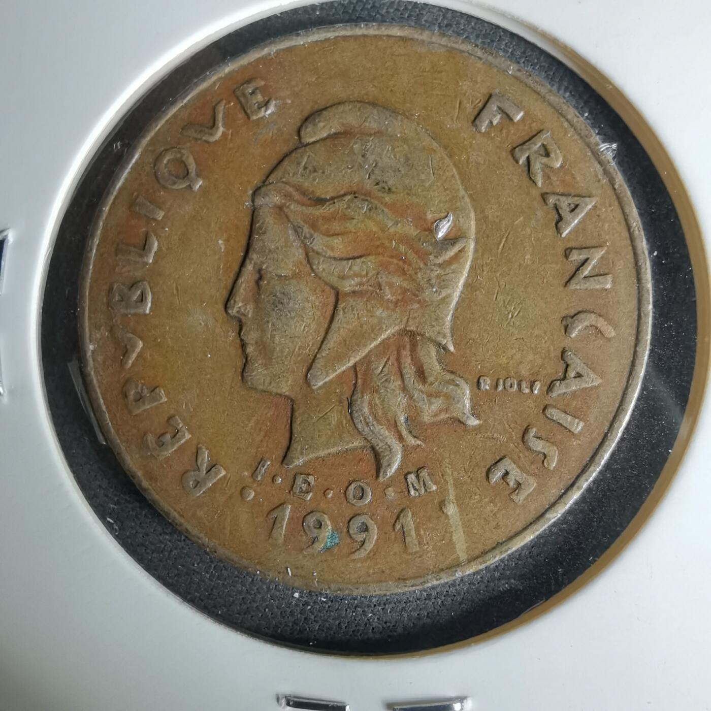 沼泽如烟--第1041场 法属新喀里多尼亚1991年100法郎