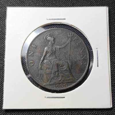 KK钱币收藏小铺  第415期 2月预留时间 周末发货 1900英国1便士 