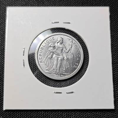 KK钱币收藏小铺  第417期 2月预留时间 周末发货 1965法属波利尼西亚1法郎 