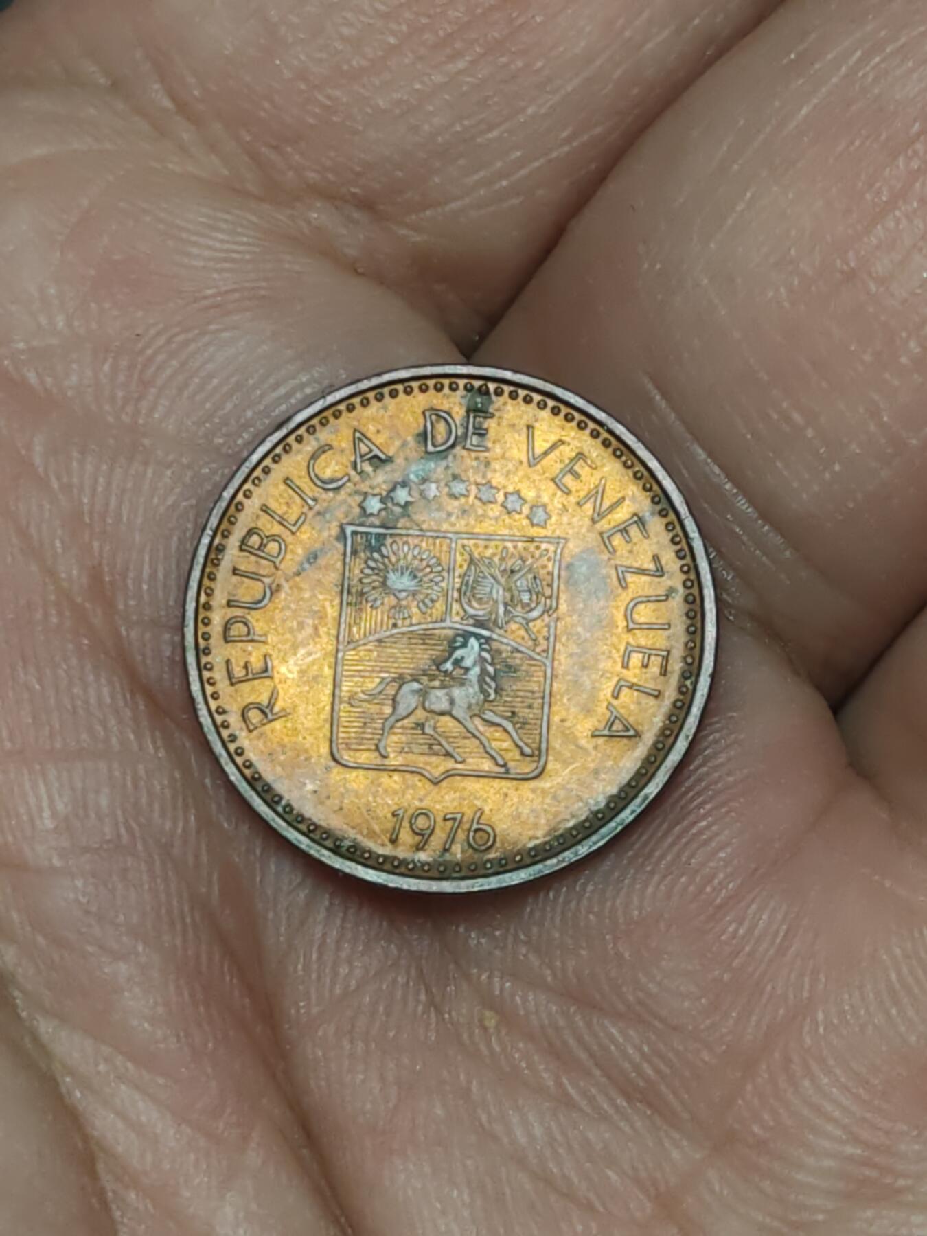 2026年第三十九场(总第二百零八场）外国好品散币场(免佣金) 委内瑞拉🇻🇪1976年5分(1954–1999年第四版，w版德国韦尔多尔造)