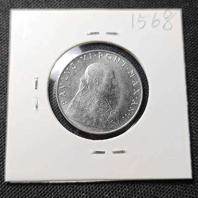 KK钱币收藏小铺  第415期 2月预留时间 周末发货 1964梵蒂冈50里拉 