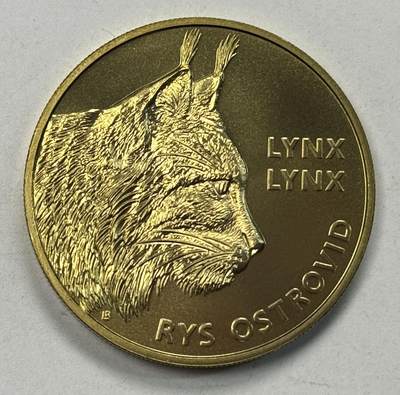 S&S Numismatic世界钱币-拍卖 第125期  - 斯洛伐克2022年 斯洛伐克的动植物群-欧亚猞猁 5欧元纪念币