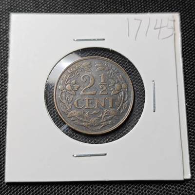 KK钱币收藏小铺  第417期 2月预留时间 周末发货  1918荷兰2.5分