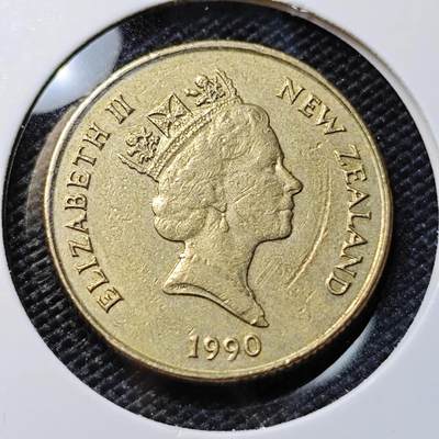 KK钱币收藏小铺  第417期 2月预留时间 周末发货 1990新西兰1元 