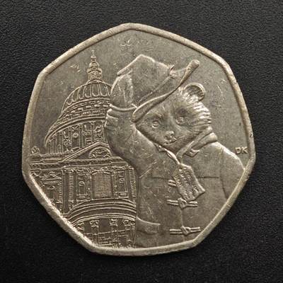 【淘币小摊】实时拍第八百八十七拍   散币场    每周一统一发货 - 英国2019年帕丁顿熊50便士纪念币