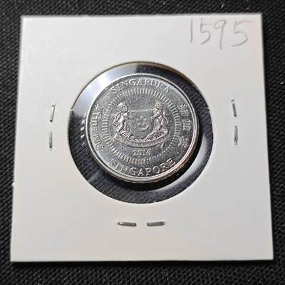 KK钱币收藏小铺  第415期 2月预留时间 周末发货 2016新加坡50分 
