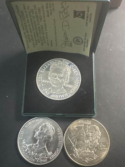 ❤️【币观天下】❤️ 第347期钱币拍卖场- 2026.4.3周五晚上6点半场 长期征集拍品  - 英系克朗型铜镍纪念币3枚一组