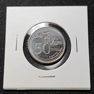 KK钱币收藏小铺  第415期 2月预留时间 周末发货 2016新加坡50分 