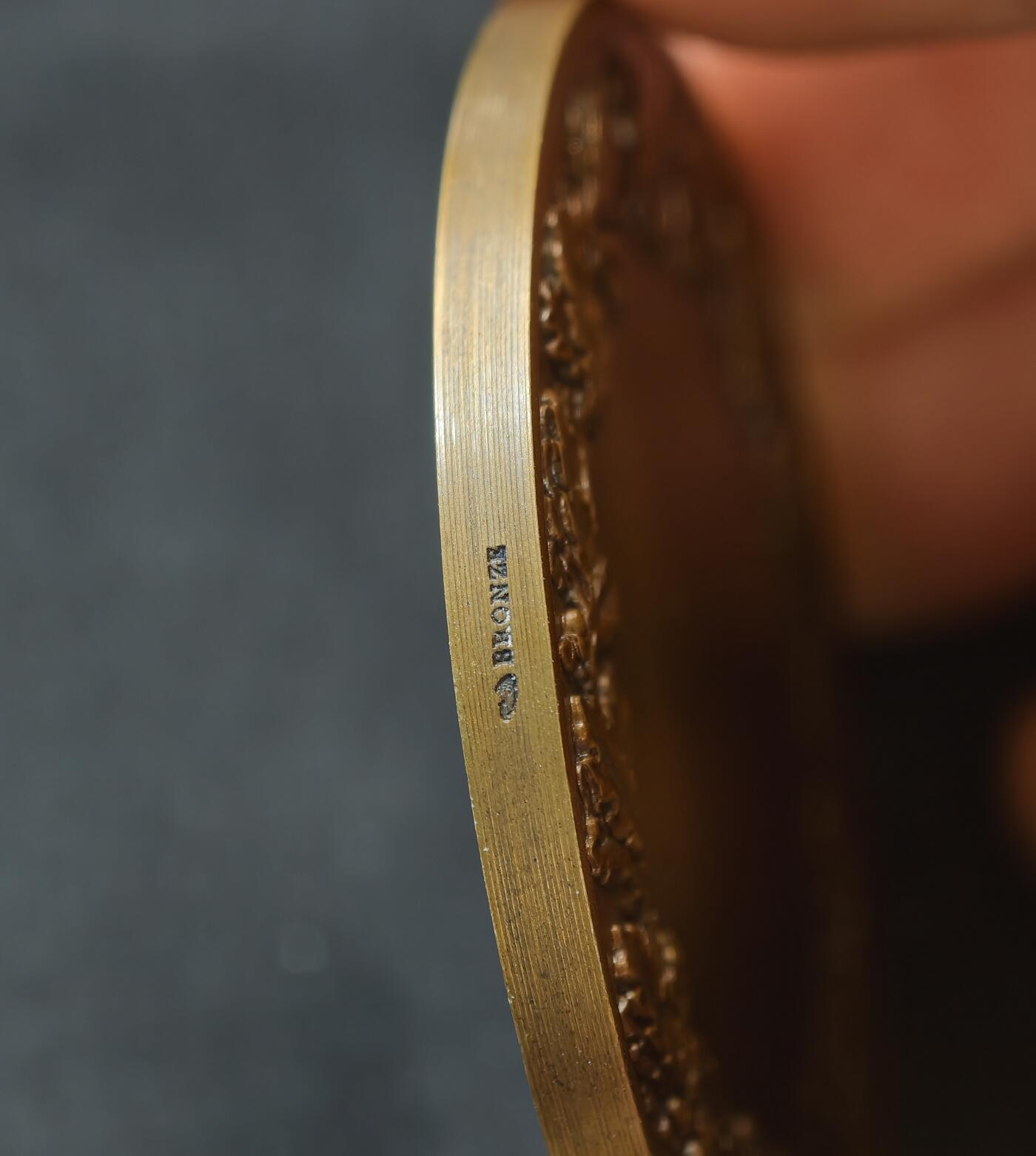 甄臻铺-世界币章拍卖（第58期），送拍享返佣金等优惠多多 法国小飞侠铜章（H.PONSARME作品），62.1g，50.6mm，丰饶角铜标  名家雕刻