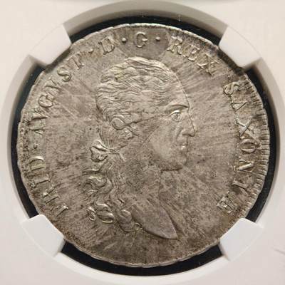 【德藏】世界币章拍卖第170期（拍品征集中~欢迎藏友联系） 1811年 德国萨克森腓特烈奥古斯特一世泰勒银币 NGC AU55 状态极佳