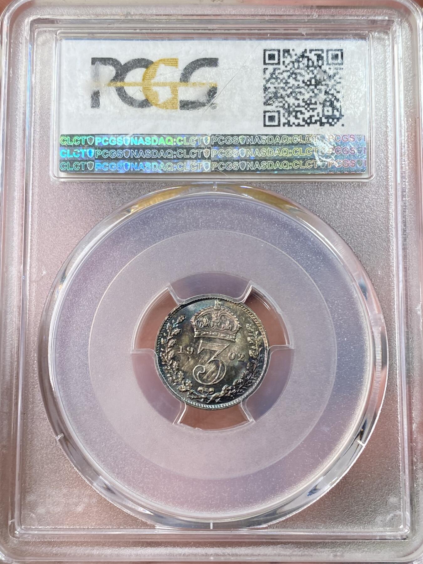 万国钱币拍卖第064期 PCGS PL65~67 1902年英国爱德华七世类精制濯足币一套四枚 绝美五彩包浆GEM顶级品质
