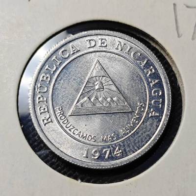 KK钱币收藏小铺  第417期 2月预留时间 周末发货 1974尼加拉瓜5分