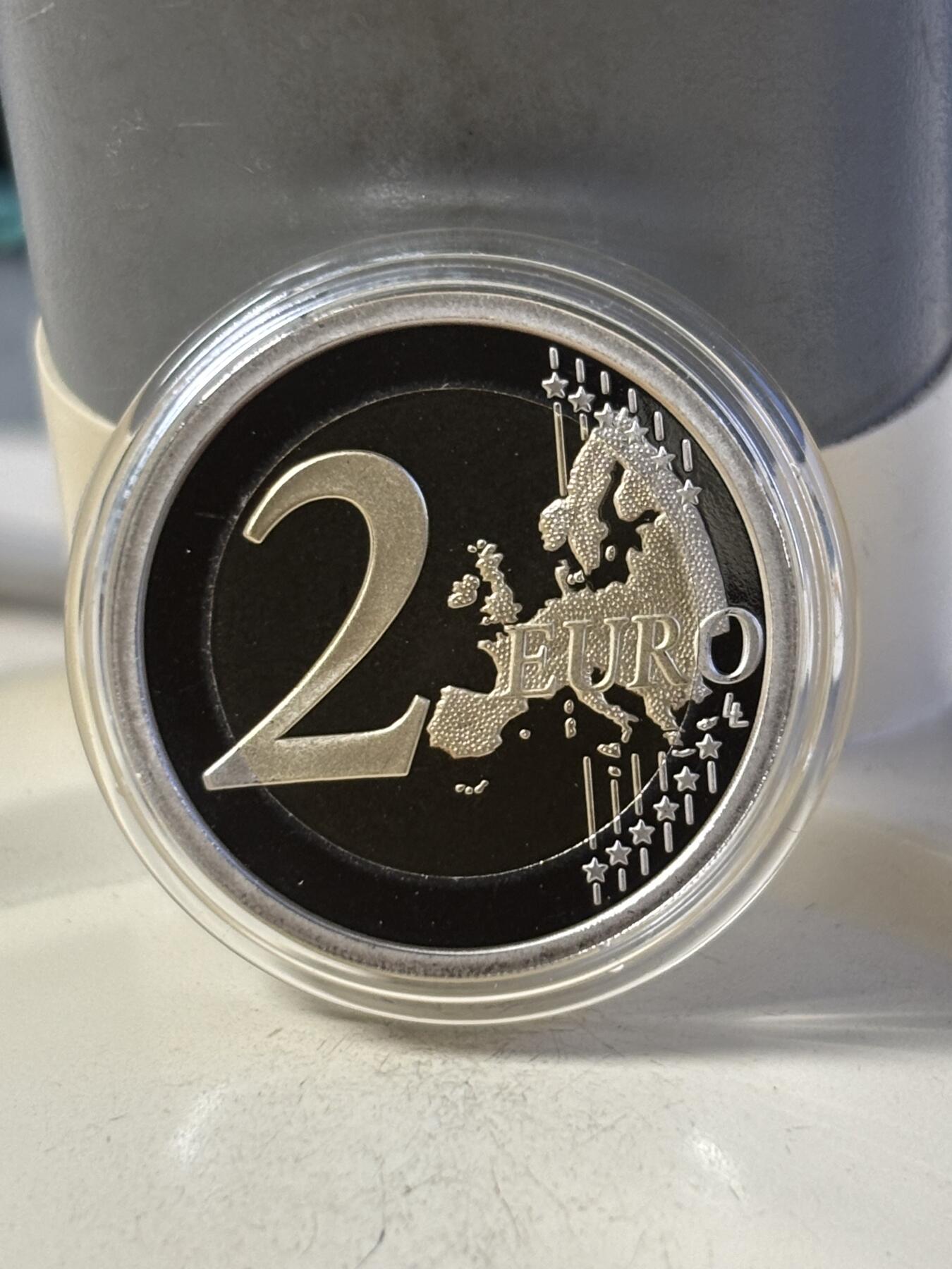 第196期拍卖 意大利2024年诺贝尔医学奖蒙塔尔奇尼2欧元纪念币