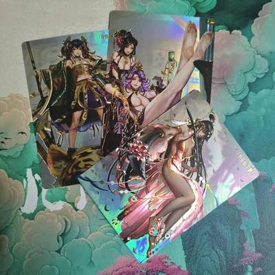 龙虎卡牌-八一场（满200元包邮，无佣金，每周六结拍，欢迎送拍） - 全息镭雕3张 卡玩帕克 异界水浒神姬某弹 C