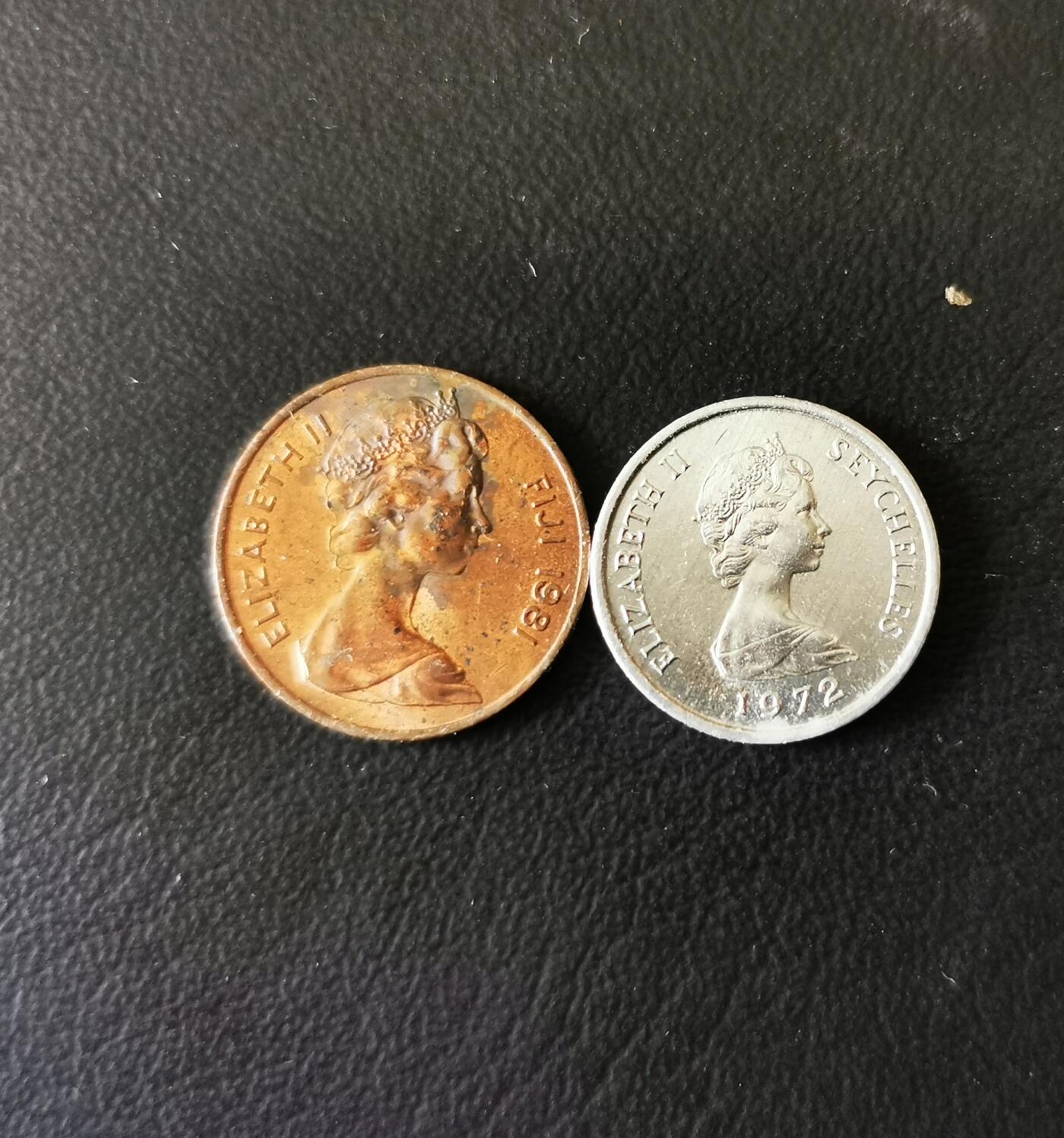 零零发外国硬币拍卖 无佣金 两枚FAO粮农纪念币 斐济和塞舌尔