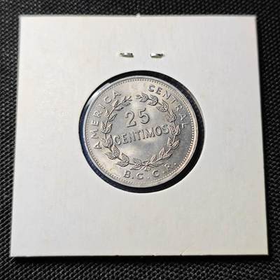 KK钱币收藏小铺  第417期 2月预留时间 周末发货 1967哥斯达黎加25分 好品