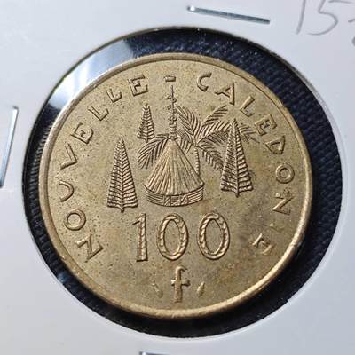 KK钱币收藏小铺  第415期 2月预留时间 周末发货 1987法属新喀里多尼亚100法郎
