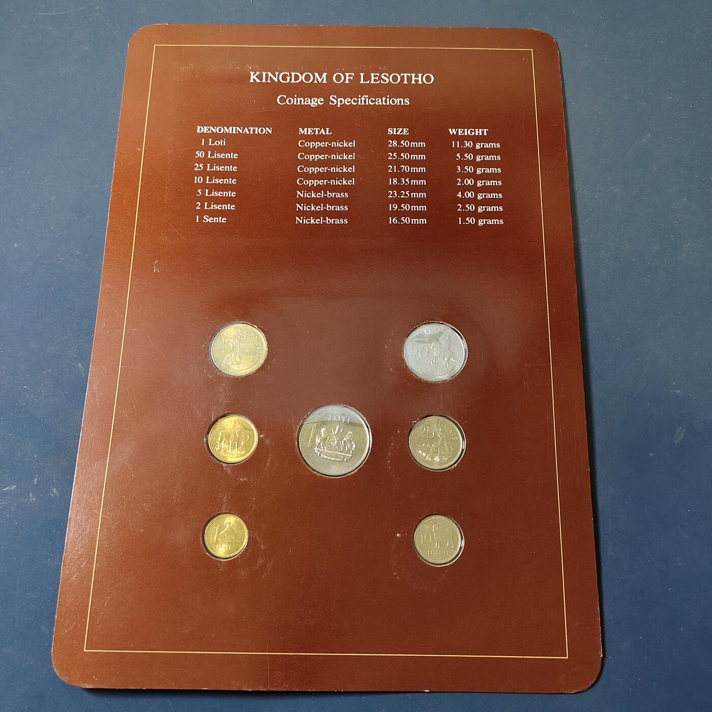 【全场包邮】纯粹捡漏拍517场 【富兰克林·世界各国硬币系列邮币卡】莱索托共和国