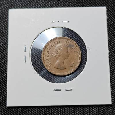 KK钱币收藏小铺  第417期 2月预留时间 周末发货 1955英属南非1/4便士 