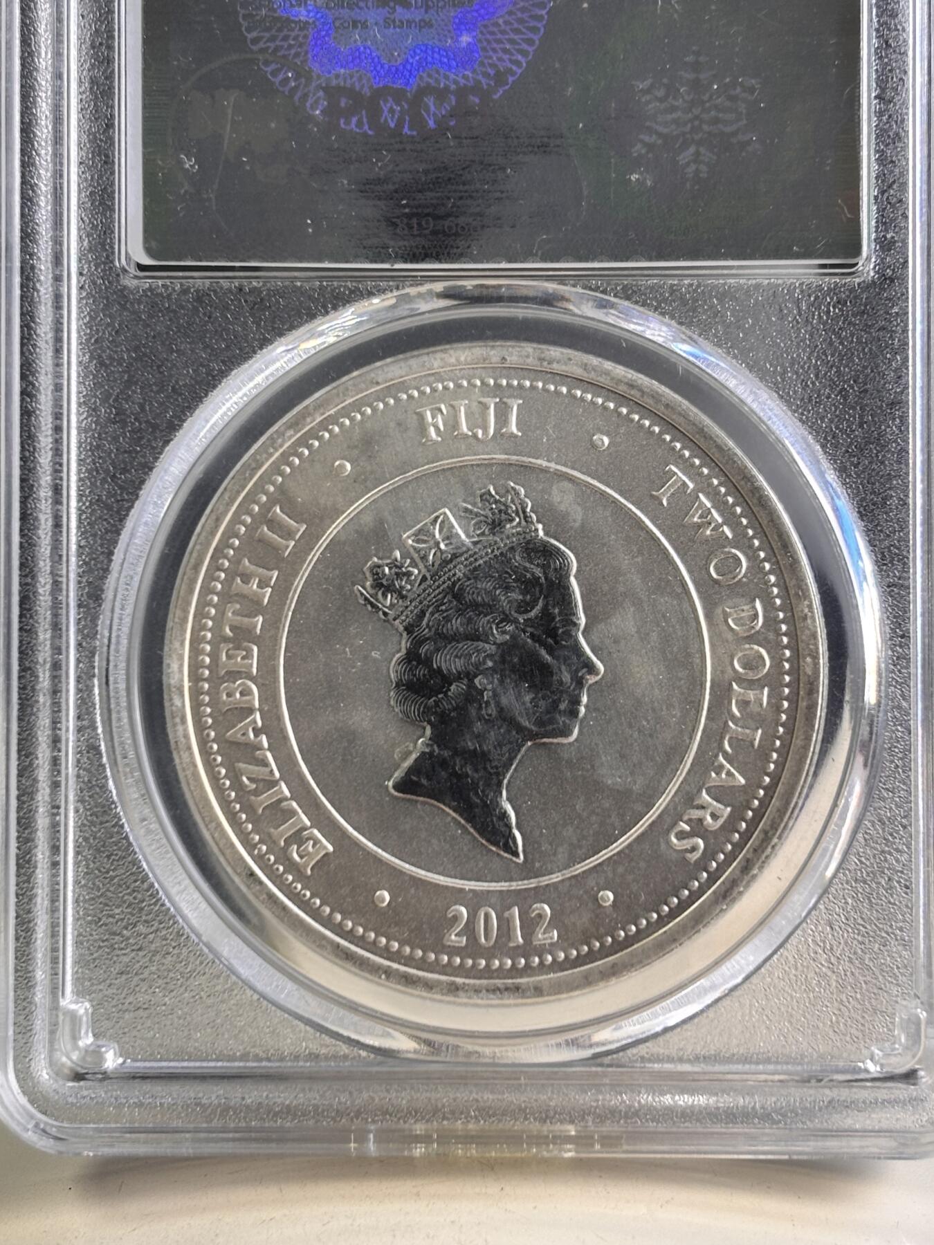 第195期拍卖 斐济2012年海龟1盎司纪念银币评级-MS68，999银，