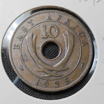 KK钱币收藏小铺  第415期 2月预留时间 周末发货 1935英属东非10分