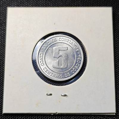 KK钱币收藏小铺  第417期 2月预留时间 周末发货 1974尼加拉瓜5分