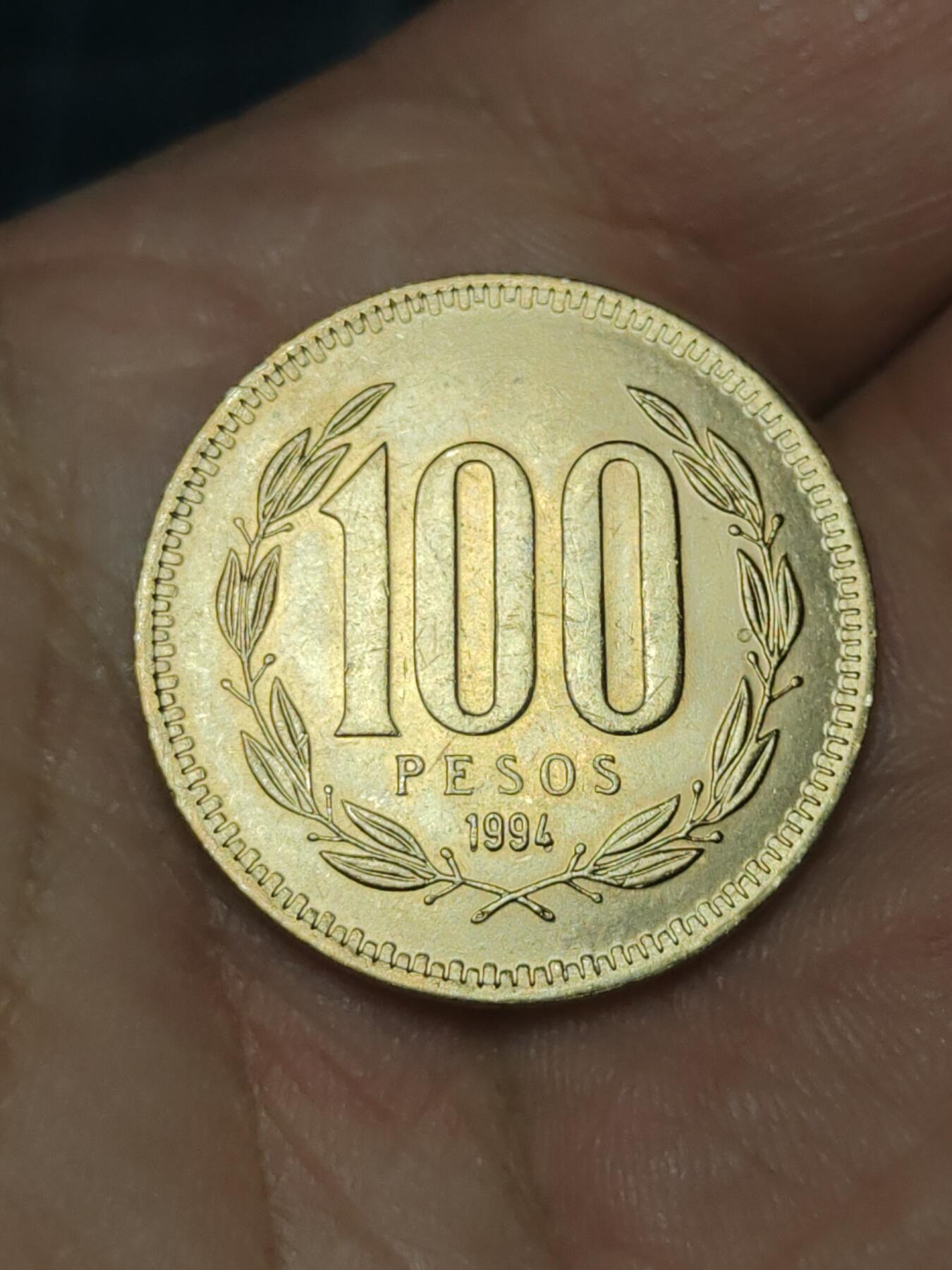 2026年第三十九场(总第二百零八场）外国好品散币场(免佣金) 好品–智利🇨🇱1994年100比索(1981–至今第二版，窄年份版)