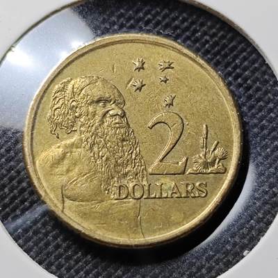 KK钱币收藏小铺  第417期 2月预留时间 周末发货  1999澳大利亚土著人2元