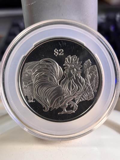 第195期拍卖 - 新加坡2017年十二生肖鸡年铜镍纪念币带盒证书