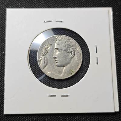 KK钱币收藏小铺  第415期 2月预留时间 周末发货 1921意大利20分 飞天女神