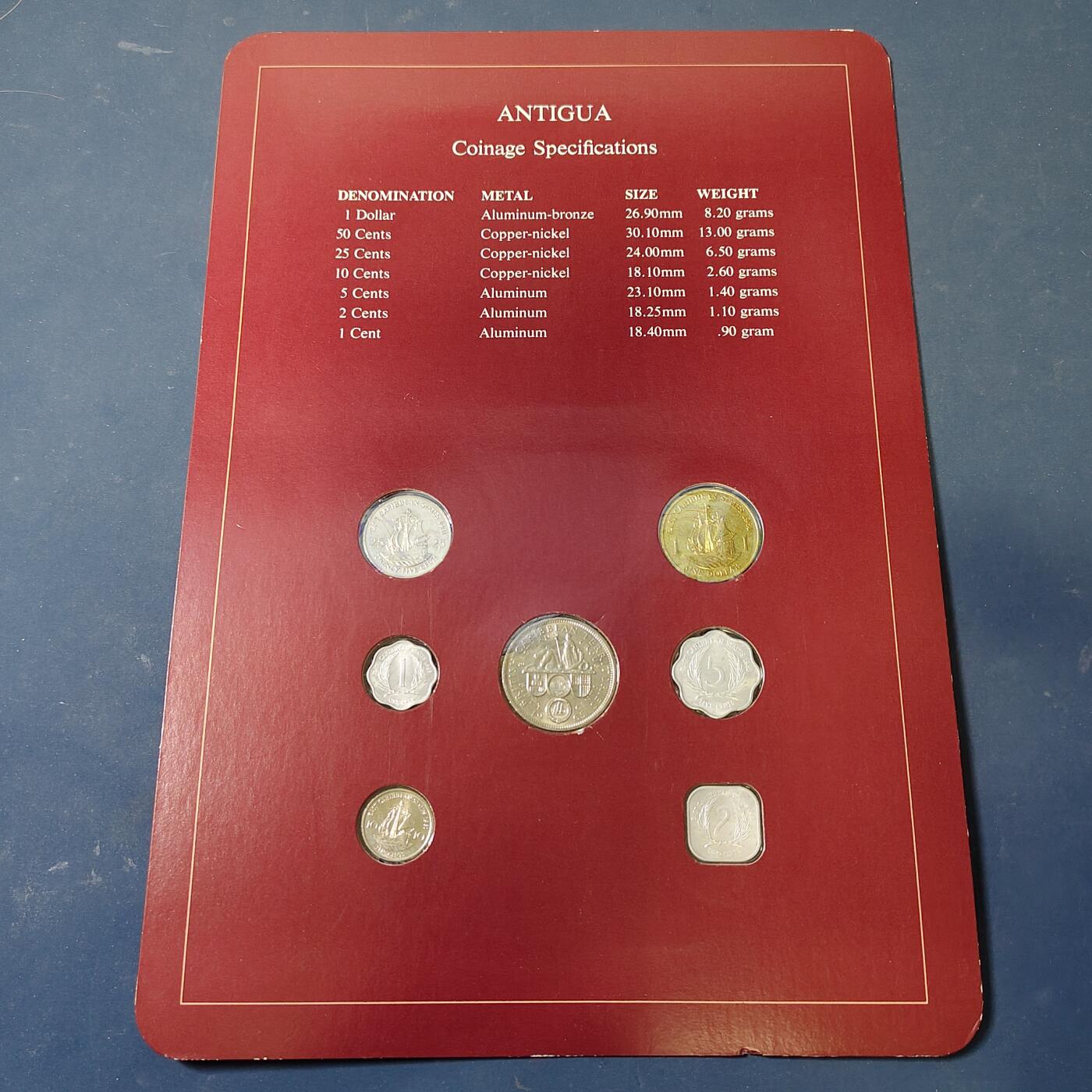 【全场包邮】纯粹捡漏拍517场 【富兰克林·世界各国硬币系列邮币卡】安提瓜（加勒比岛国）