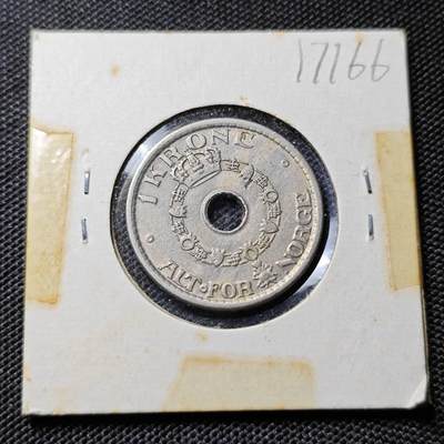 KK钱币收藏小铺  第417期 2月预留时间 周末发货 1950挪威1克朗