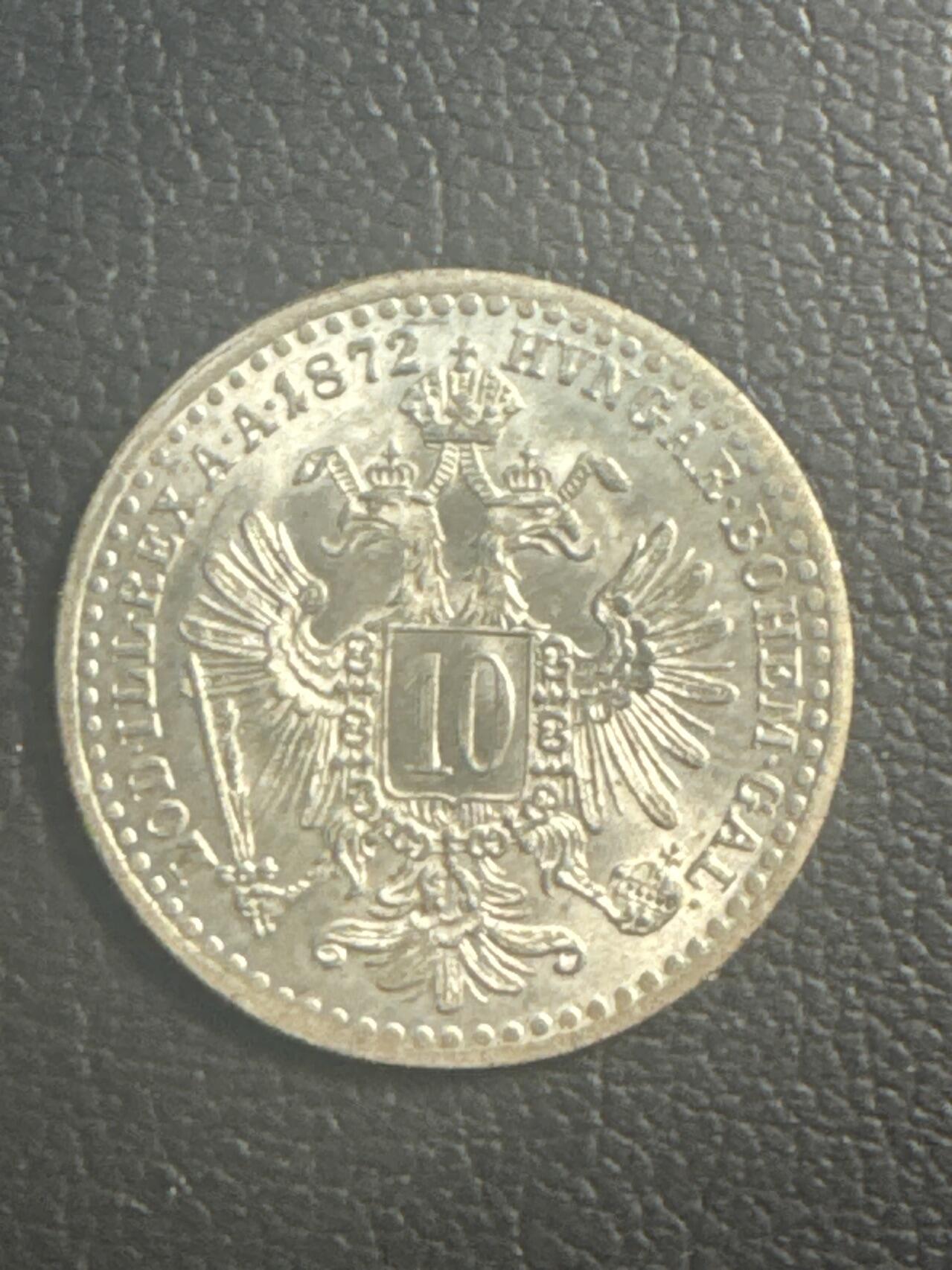 ❤️【币观天下】❤️ 第347期钱币拍卖场- 2026.4.3周五晚上6点半场 长期征集拍品  奥匈帝国1872年10分银币