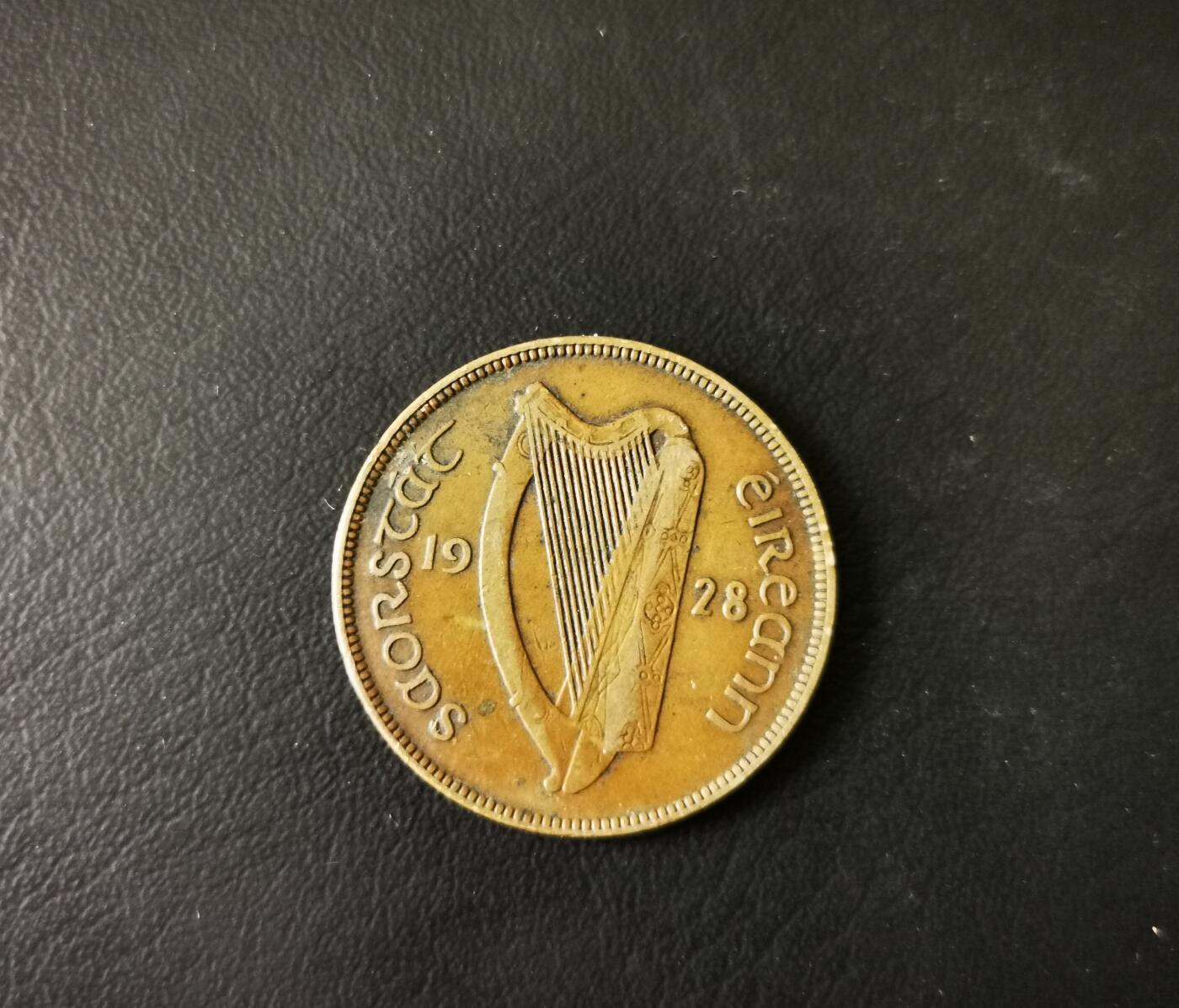 零零发外国硬币拍卖 无佣金 爱尔兰1928年1便士