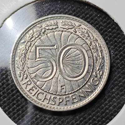 KK钱币收藏小铺  第417期 2月预留时间 周末发货 - 1935魏玛德国50芬尼 好品