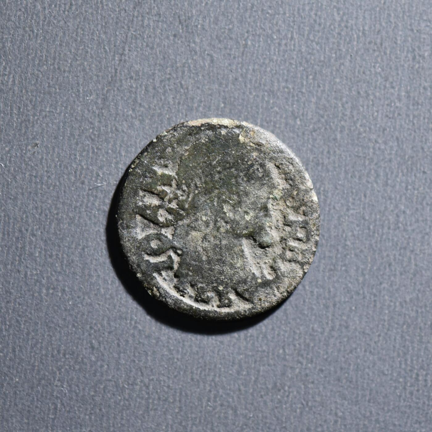 【良泉】4月16日【西方古代打制币】拍卖108件 公元1664年【波兰立陶宛联邦】约翰二世·卡齐米尔·瓦萨“骑士”铜希林，1.22克