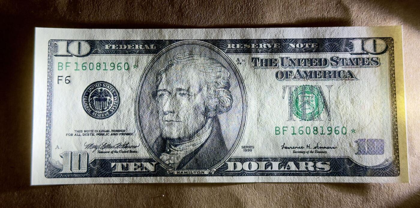 【礼羽收藏】🌏世界钱币拍卖第131期 99年首发黑白大头10美元补号倒置号无3.4.5.7全新UNC品相