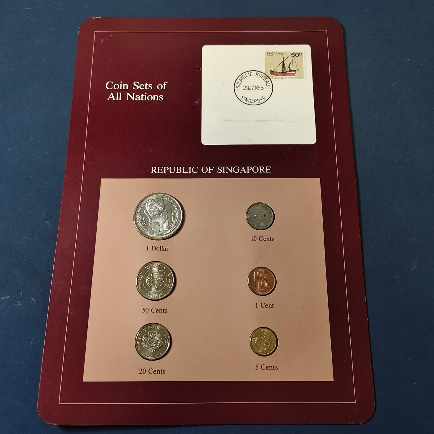 【全场包邮】纯粹捡漏拍517场 【富兰克林·世界各国硬币系列邮币卡】新加坡共和国