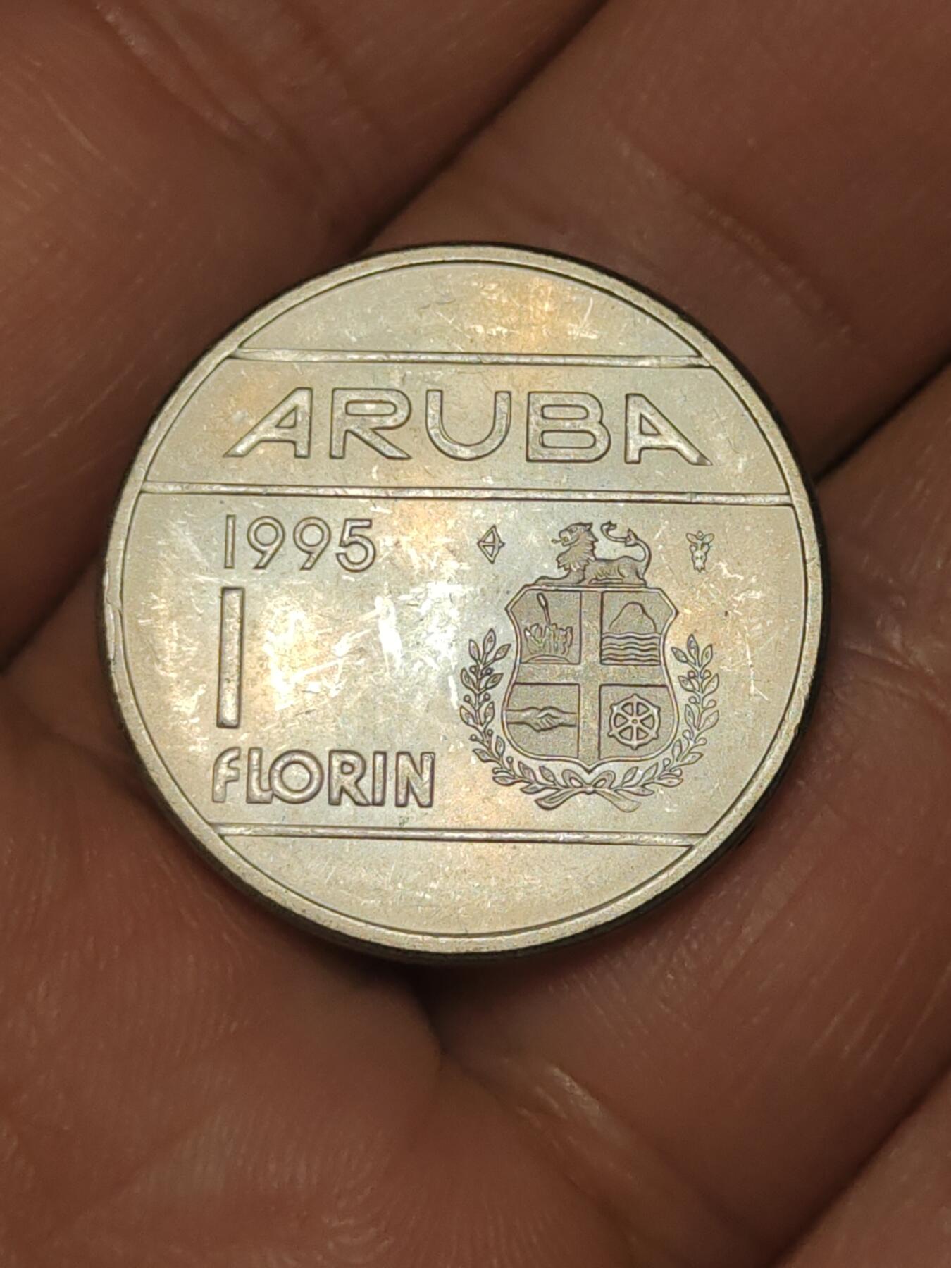 2026年第三十九场(总第二百零八场）外国好品散币场(免佣金) 阿鲁巴🇦🇼1995年1弗洛林(贝娅特丽克丝女王时期，Bow–弓箭标)