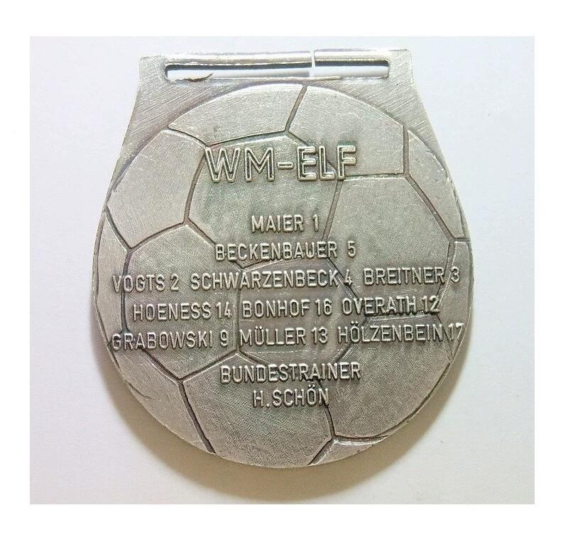 德国1974年世界杯16队国旗 彩色高浮雕精制双色大铜章 50MM