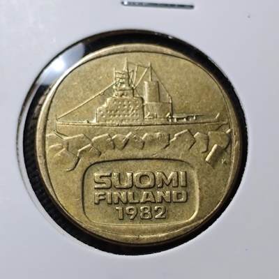 KK钱币收藏小铺  第415期 2月预留时间 周末发货 1982芬兰5马克 破冰船